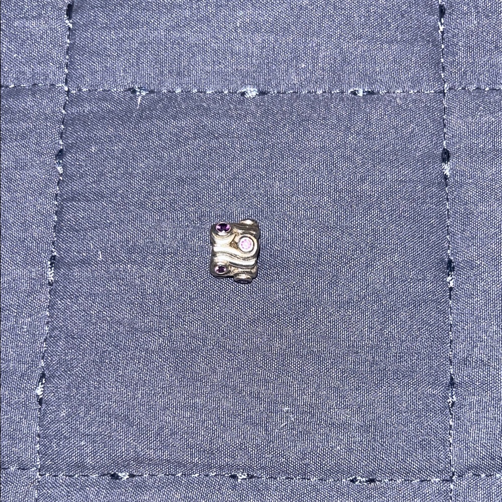 Pandora Silver and Purple Ocean Waves Charm